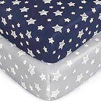 Vista 9 de Pack and Play Sheets - Sábanas para cuna, sábana bajera elástica para cuna, compatible con Graco Pack n Play, material suave y transpirable