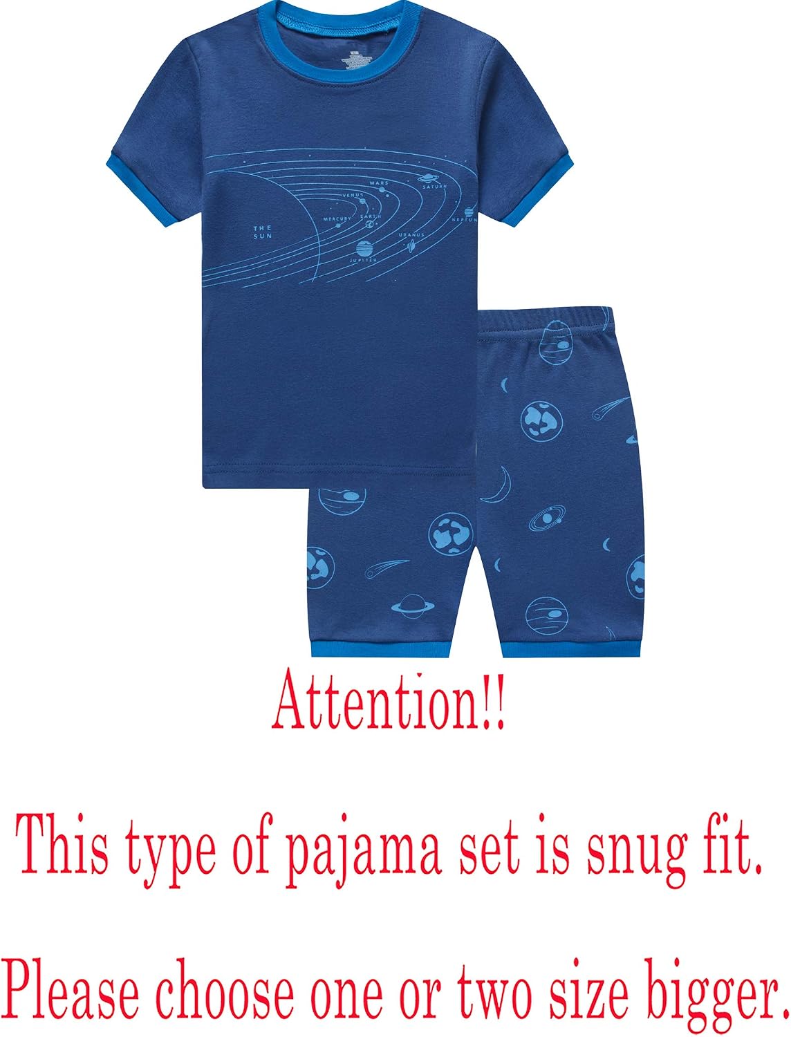 Family Feeling Boys Summer Pajamas Sets Short 100% Cotton Pjs