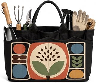 Radiant Seed Organic Grid Garden Tool Bag Organizer for Yard in Spring