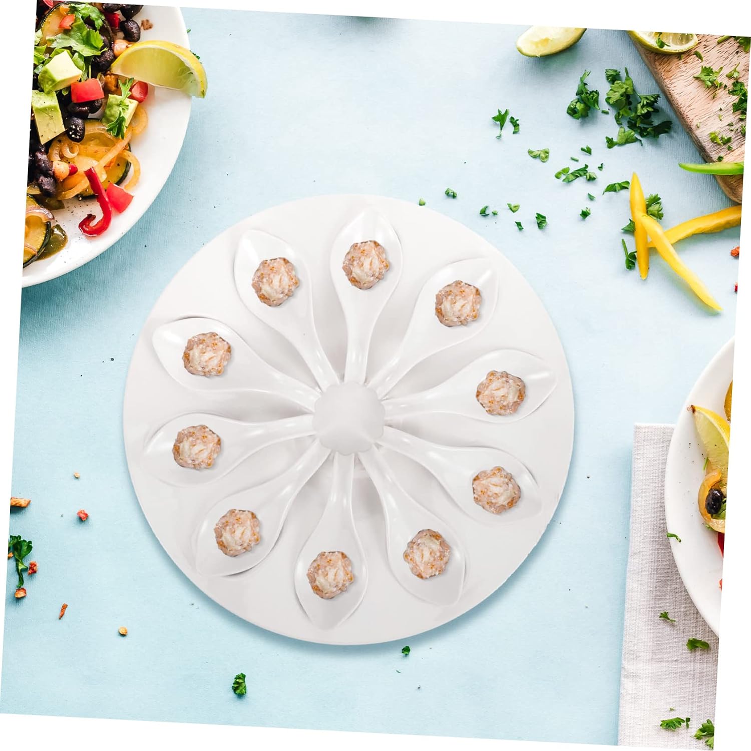 Deviled Egg Container Hot Pot Tableware Shabu-shabu Plate Chassis White Melamine Platter Escargot Plate Plates