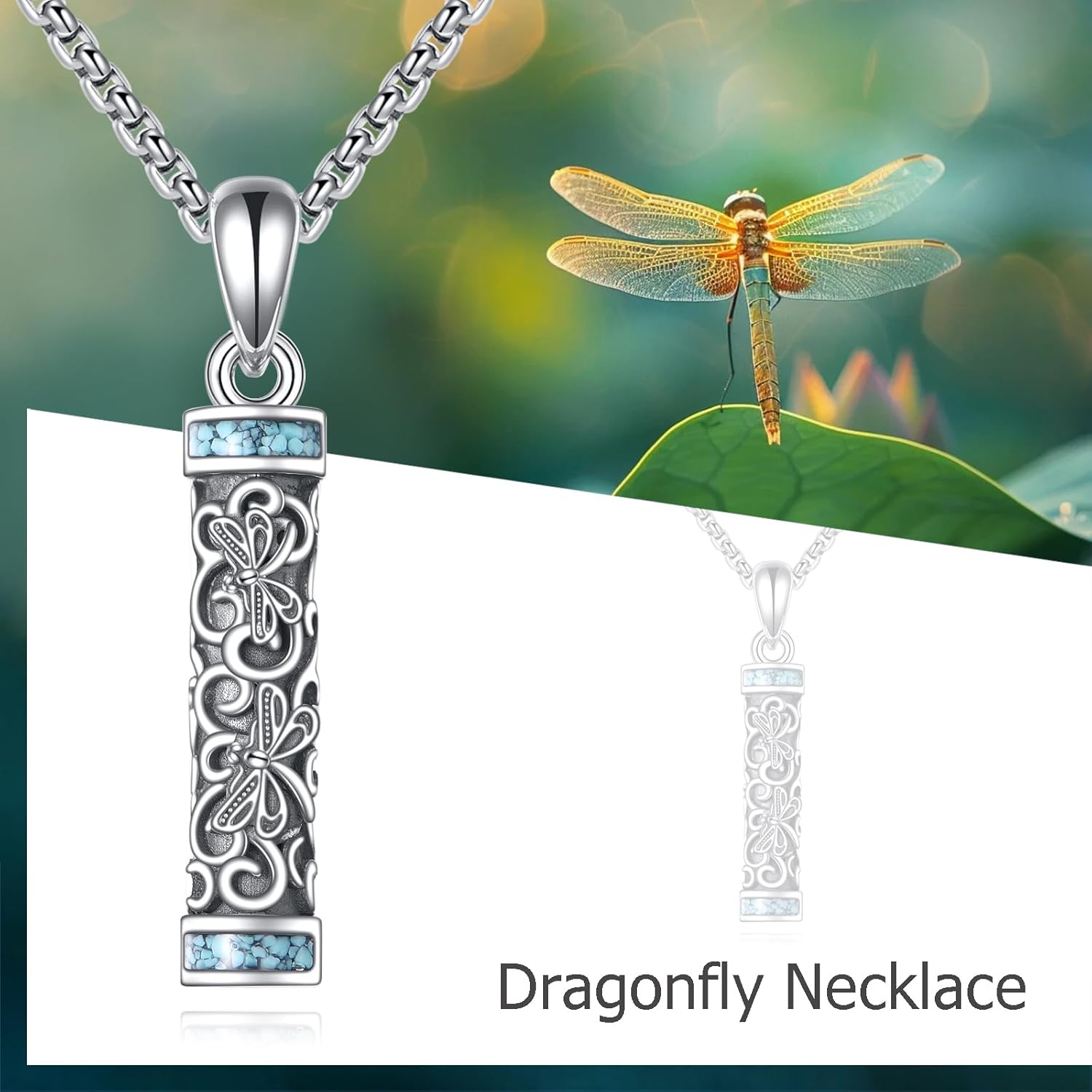 Urn Necklaces for Ashes Sterling Silver Cylinder Memorial Pendant for Loved Ones Keepsake Cremation Jewelry Gifts for Women Men