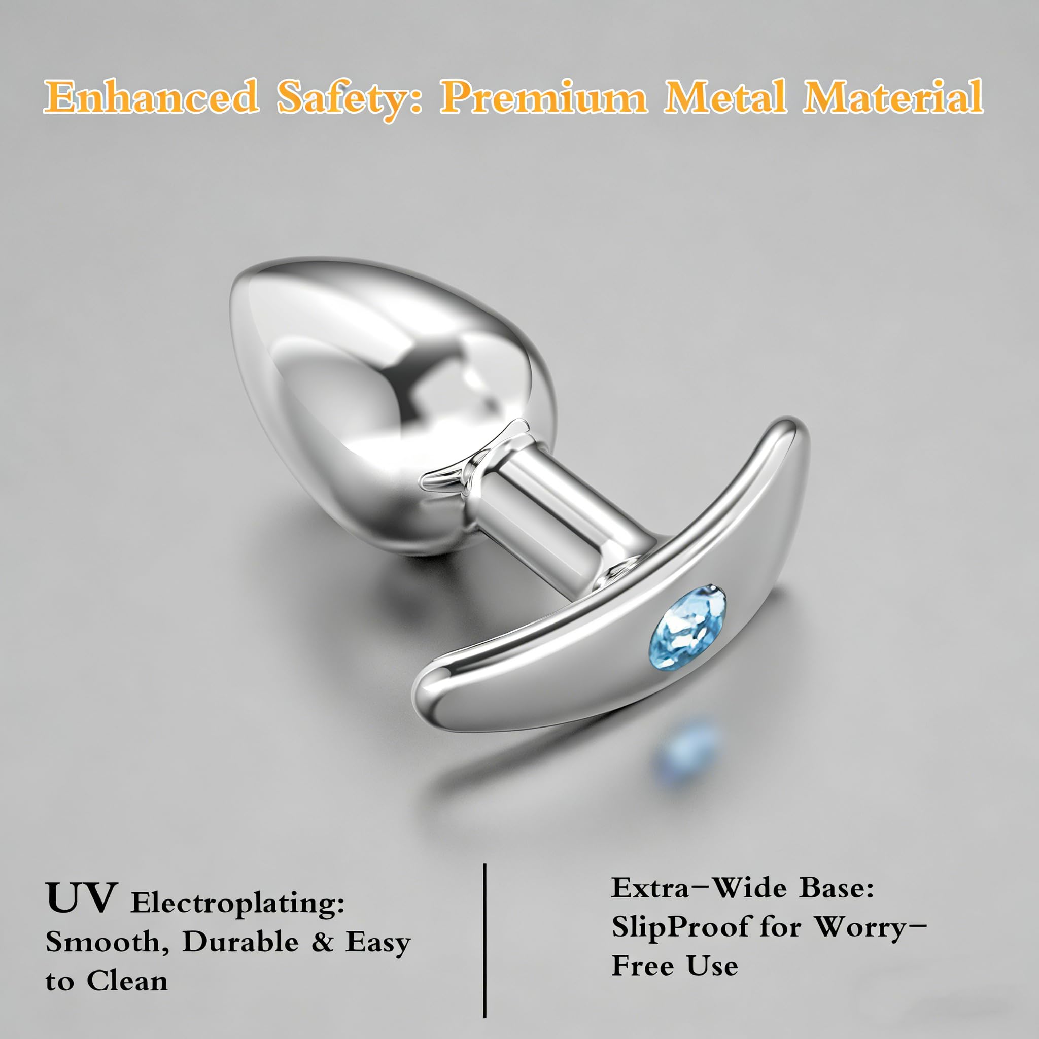 Anal Plug Butt Plug Adult Sex Toy for Beginner, Jewel Adult Aanl Toys with T-Shaped Base,Comfortable Long-Term Wear, Premium Small Training Buttplug, Sex Toys for Women Men Couples: T-Blue