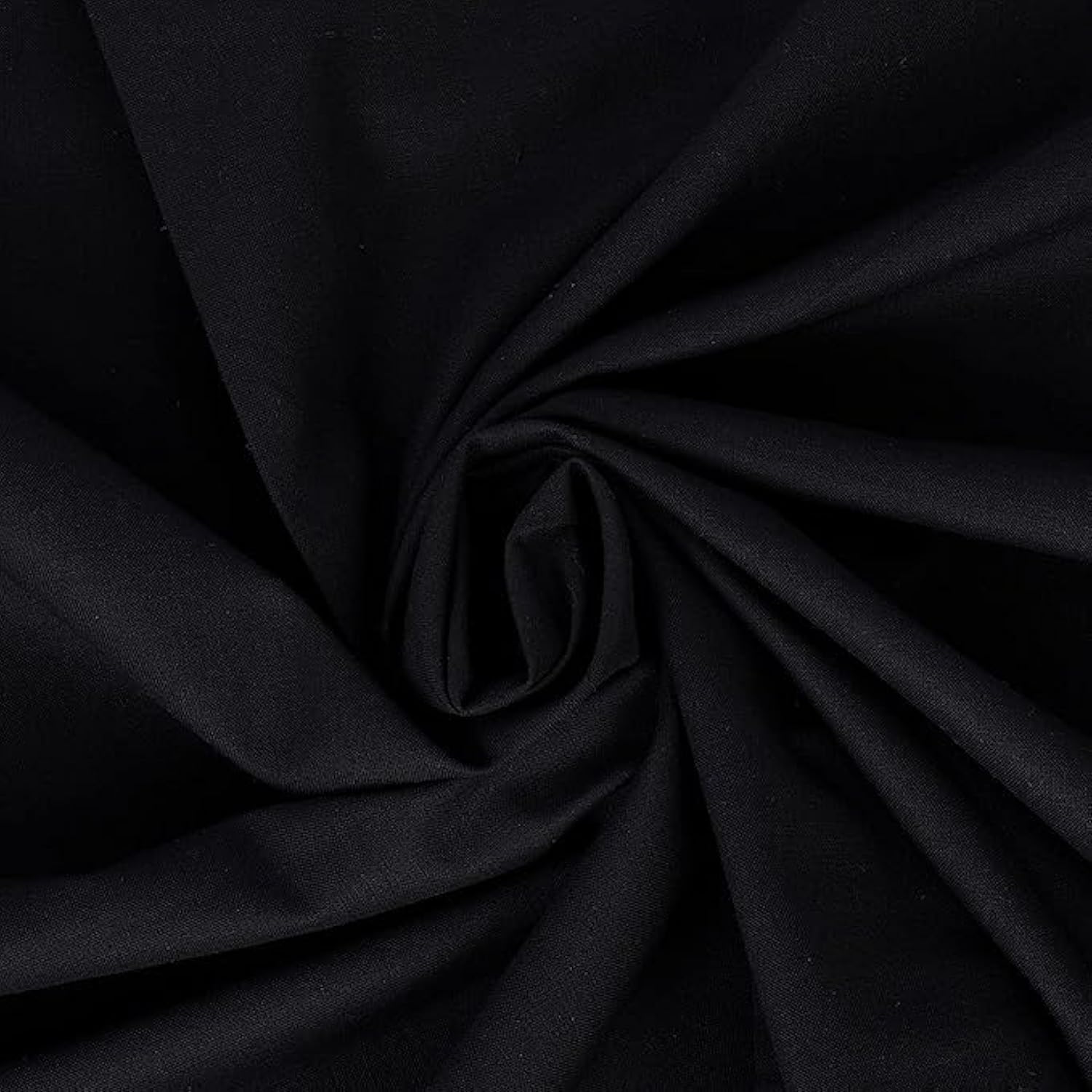 Black Calico Fabric by The Metre UK - 58 Inches / 147.5 cm Wide, 1 Metre