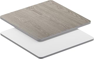 Flash Furniture Glenbrook 36" Square Table Top with White or Gray Reversible Laminate Top
