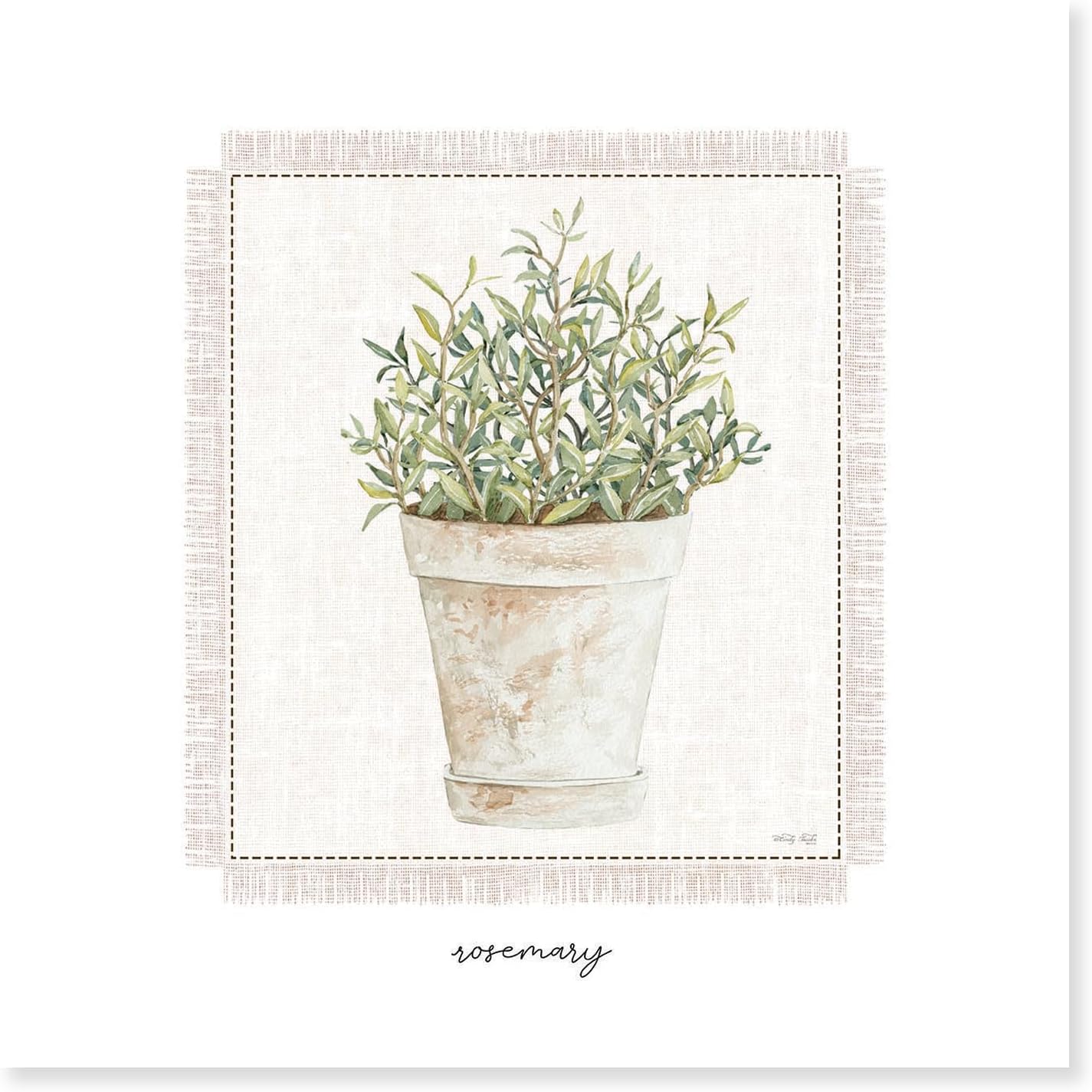 Fresh Rosemary by Cindy Jacobs, Framed Art Print, Kitchen, Framed 17x22