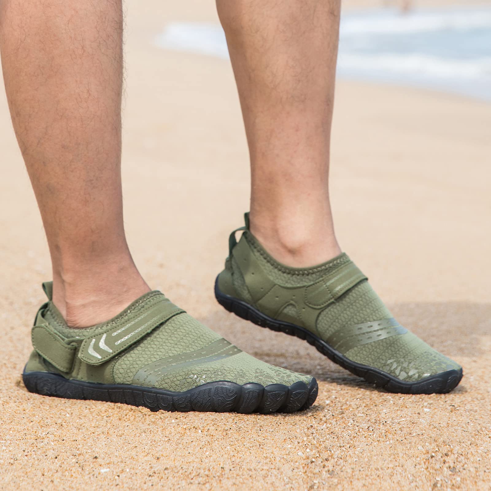 WOTTE Zapatos acuáticos para hombre, de secado rápido, ligeros, transpirables, para paseos en bote de playa, pesca, yoga, buceo, esnórquel, surf, tallas 40-50