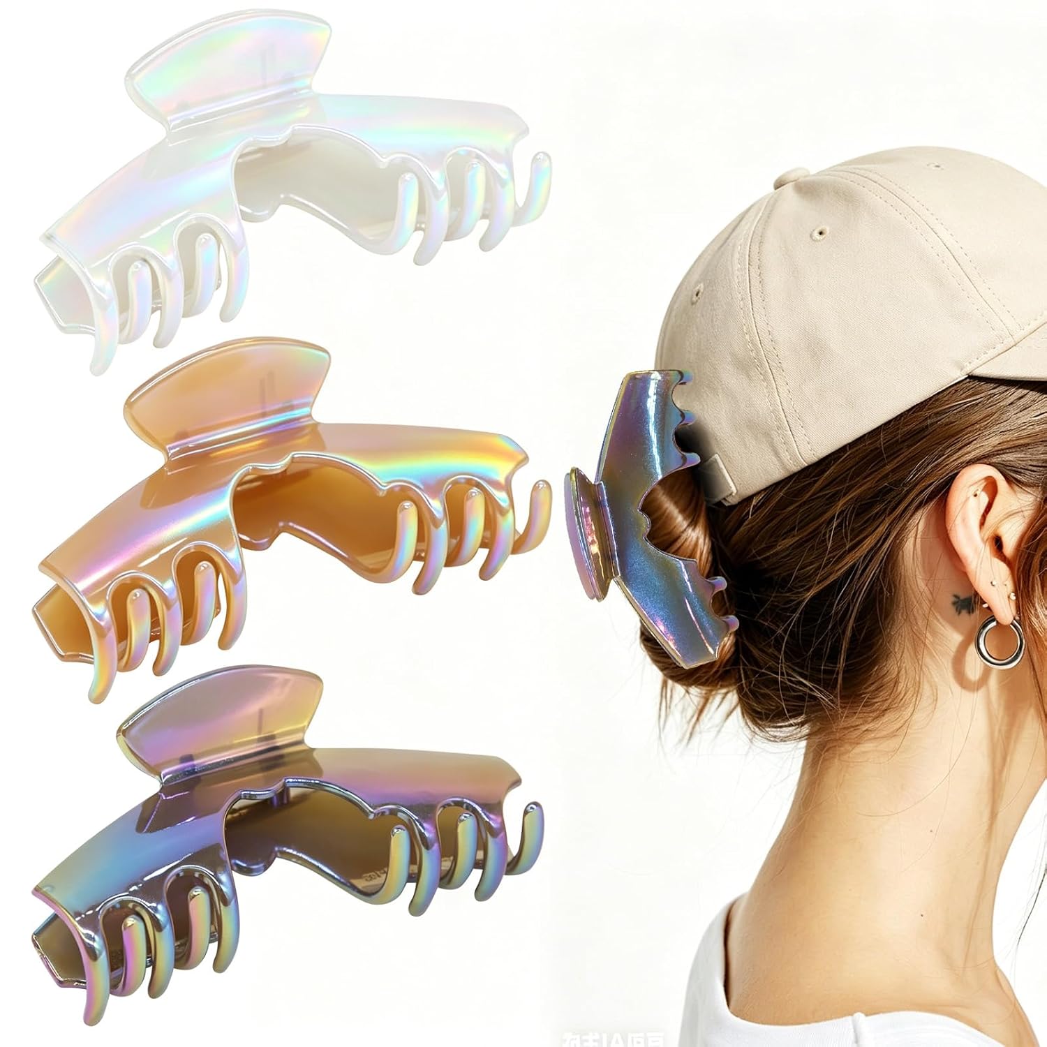 Hat Hair Clip - Stylish Claw Clips for Long Thick Hair