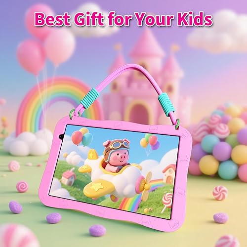 Miniatura 7 de VOLENTEX Tablet infantil de 10 pulgadas con funda con cordón, tabletas Android 15 para niños de 3 a 12 años, tablet educativo de 32 GB, 5G WIFI6,