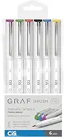 Marcador Artístico Ponta Pincel, CiS, Graf Brush Fine, 59.9500, 6 Cores