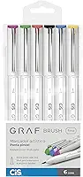 Marcador Artístico Ponta Pincel, CiS, Graf Brush Fine, 59.9500, 6 Cores
