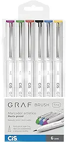 Marcador Artístico Ponta Pincel, CiS, Graf Brush Fine, 59.9500, 6 Cores