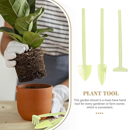 Miniatura 3 de SUPVOX Mini kit de herramientas de jardín con paleta de deshierbe y pala de excavación, asas ergonómicas de plástico para plantar, trasplante y