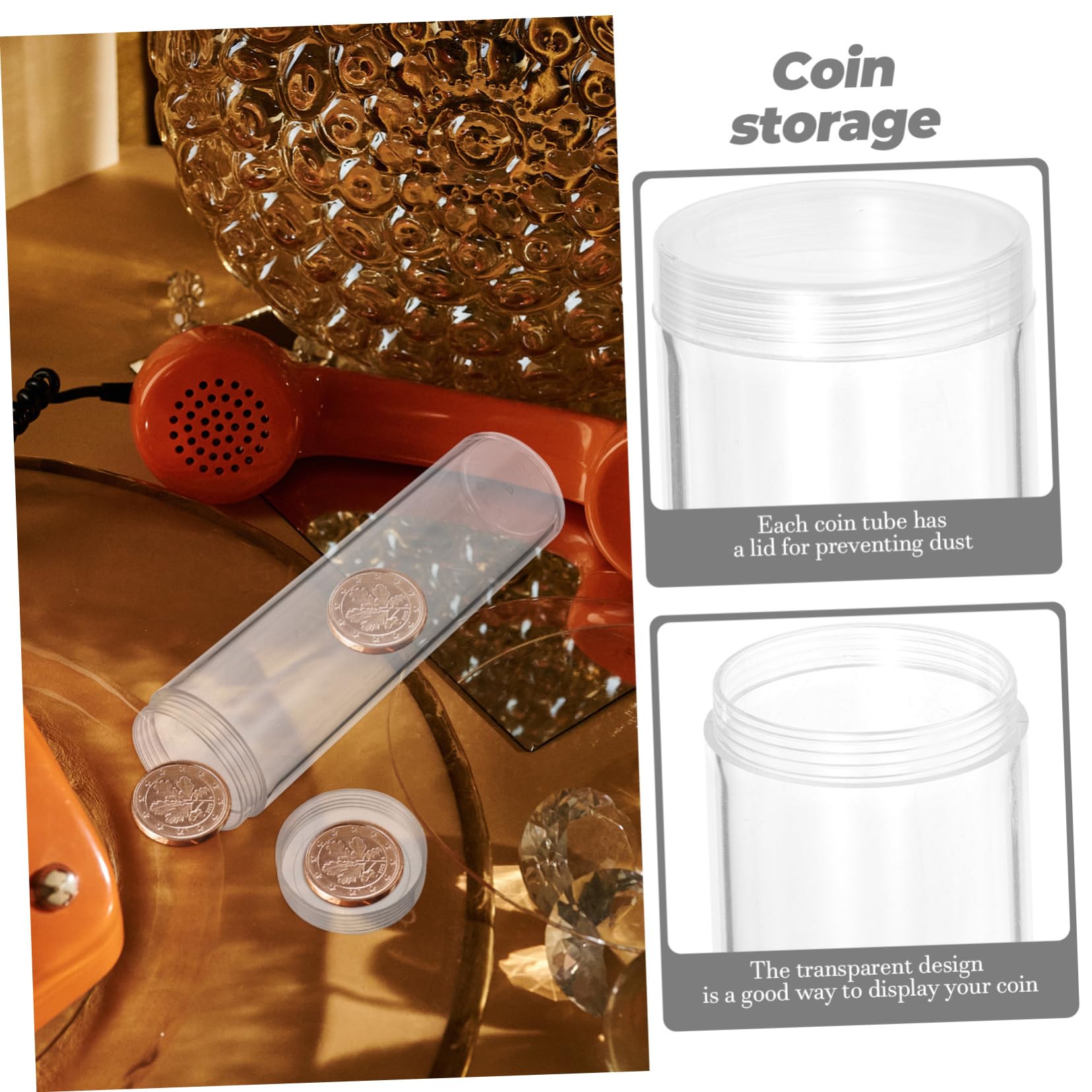 NUOBESTY Lot De 4 Supports pour Tubes en Plastique Capsules De Stockage Conteneurs 10 Pièces X 4
