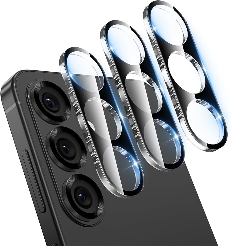 YWXTW 3 Pack Camera Lens Protector for Samsung Galaxy S26 Plus 6.7 Inch, 9H Tempered Glass Ultra HD [No Impact on Night Shots] S26 Plus Lens Protector, Anti-Scratch No Bubbles