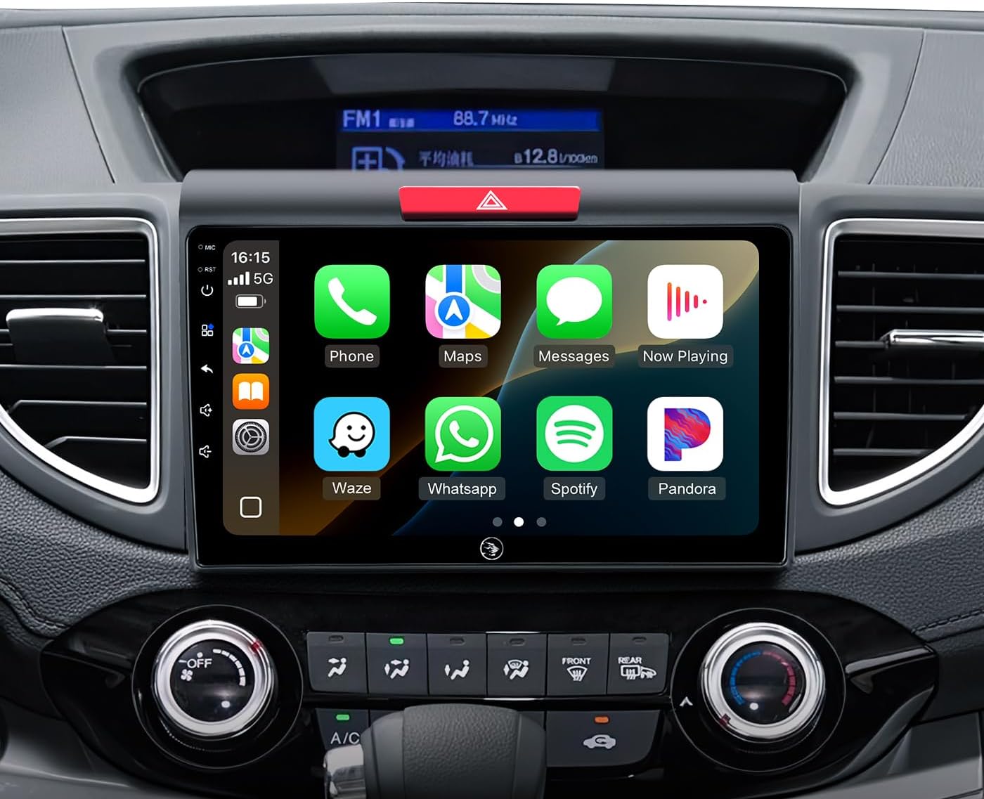 9 Inch Car Radio Stereo for Honda CR-V 2012-2016 Wireless CarPlay Android Auto 5G WiFi GPS Navigation Touch Screen Bluetooth FM RDS HD Backup Camera (2012-2016 CRV Radio)