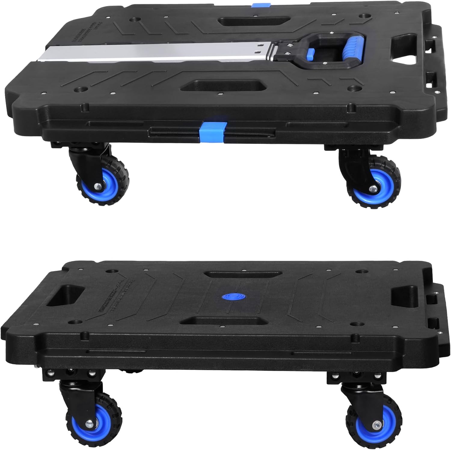 TRY & DO Furniture Movers with Wheels - Heavy Duty Flat Furniture Dolly with 300 lbs Capacity, 360° Swivel Wheels, Portable Mobile Rollers for Home, Garage, Groceries – Black