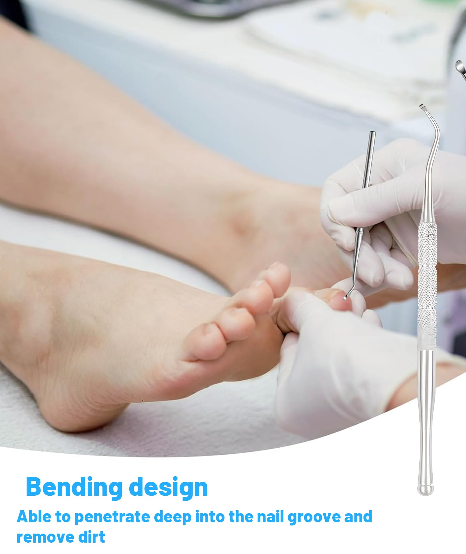 50 PCS Ingrown Toe Nail Remover, Toe Nail Corrector Kit, Ingrown Toenail Correction Tool for Home Foot Care, Includes Nail Clippers and Corrective Tools for Daily Nail Maintenance 4