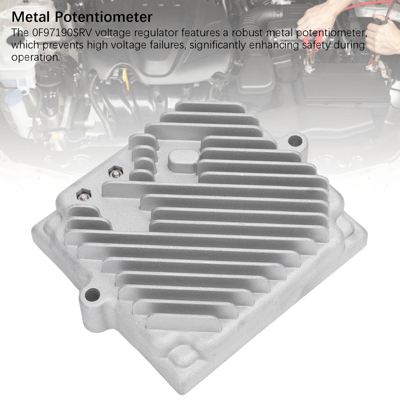 Ausla Regulador de Voltaje del Generador Regulador de Voltaje Automático de Metal 0F97190SRV Diseño de PCB de Salida Estable de Repuesto con Potenciómetro para Generador 81918 83049 083049