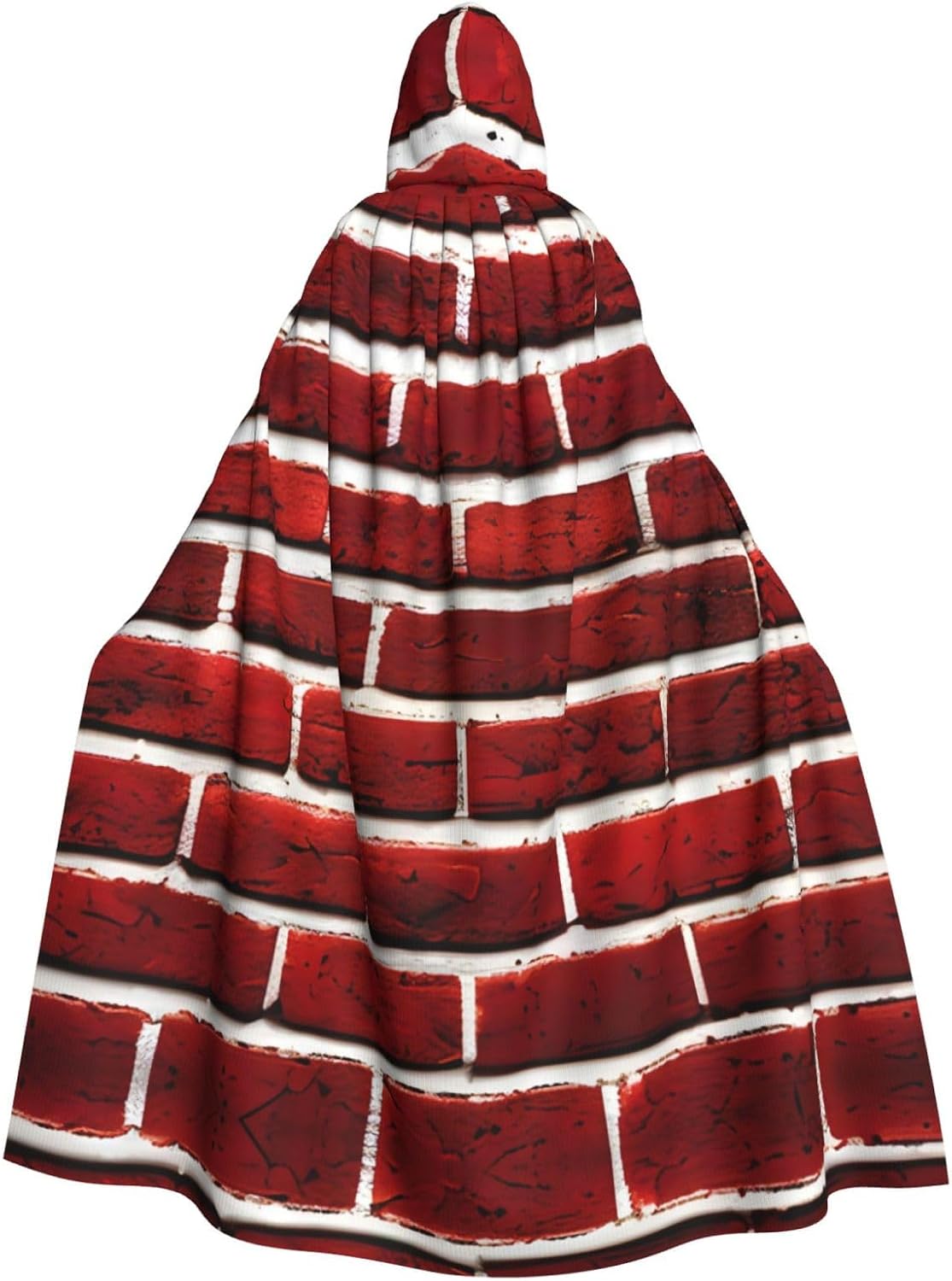 SSIMOO Brick Red Stone Enchanting Adult Hooded Cape for Halloween and Party Costumes-Fashionable Women's Robes,Capes