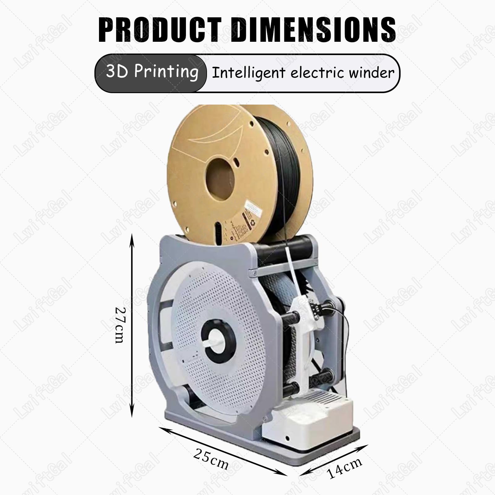 Rebobinador de filamento 3D, máquina eléctrica de rebobinado automático para bobinas de 1 kg, bobinador de bobina universal, bobinador de hilo de soldadura de alambre