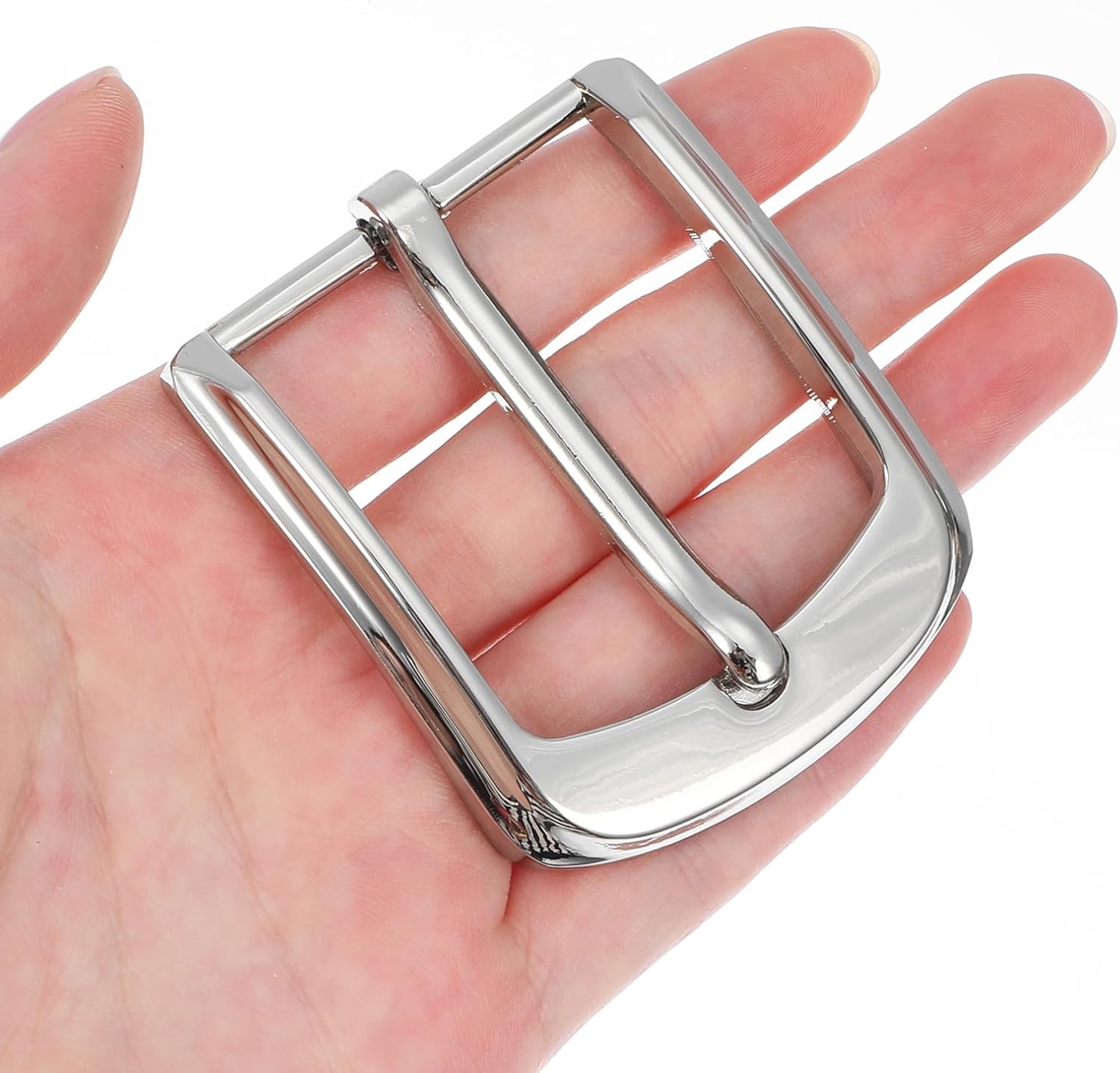 3 Pcs Classic Belt Buckle Replacement for Men & Women,38-40 mm (1.5-1.6 inch) Interchangeable Buckles with 3 Colors - Black+Silver+Bronze - Image 5