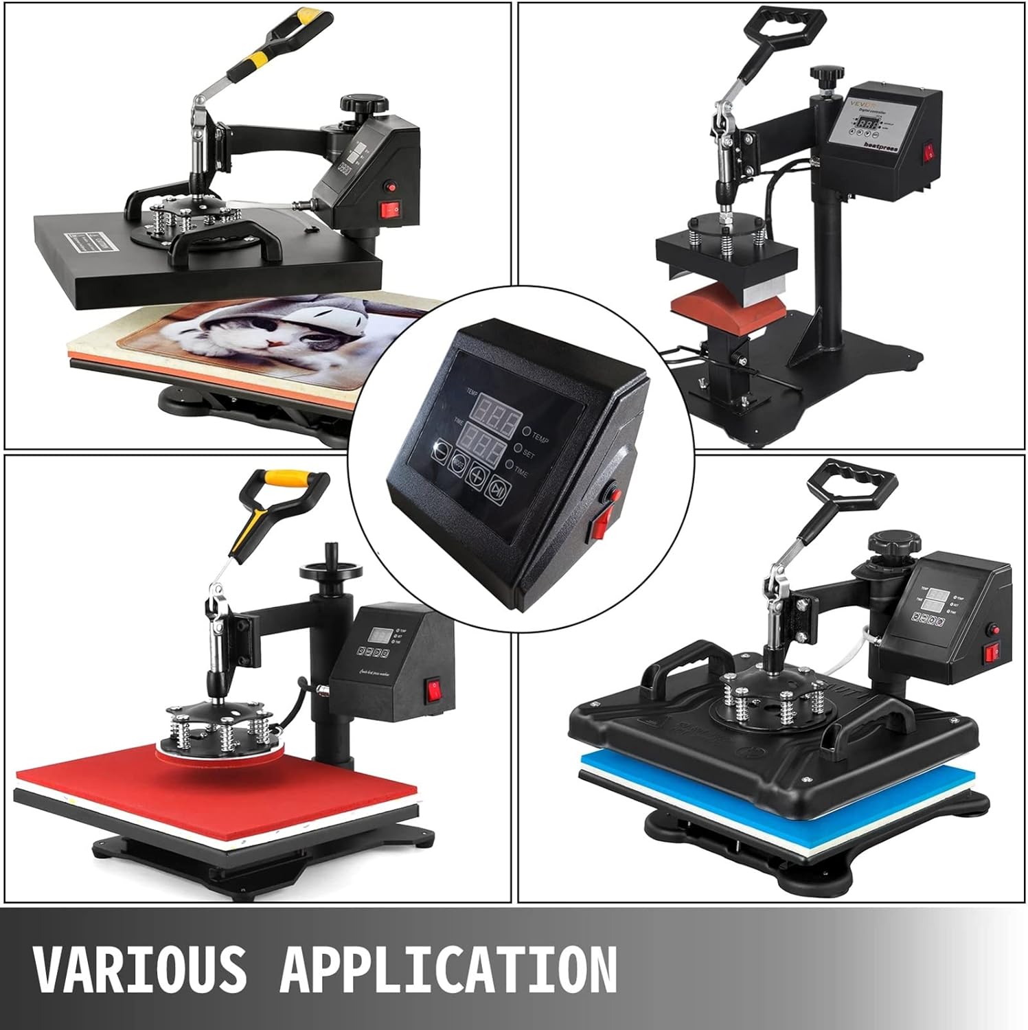 Digital Box LED Controller of Thermo-Sensitive Heat Press Machine for Heat Transfer Sublimation Print Machine T-Shirts/Cap/Plate/Mug/Cup Swing Away Heat Transfer Machine