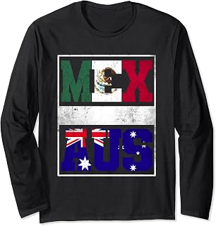 Mexico and Australia Mix Heritage Mexican Australian Roots Long Sleeve T-Shirt