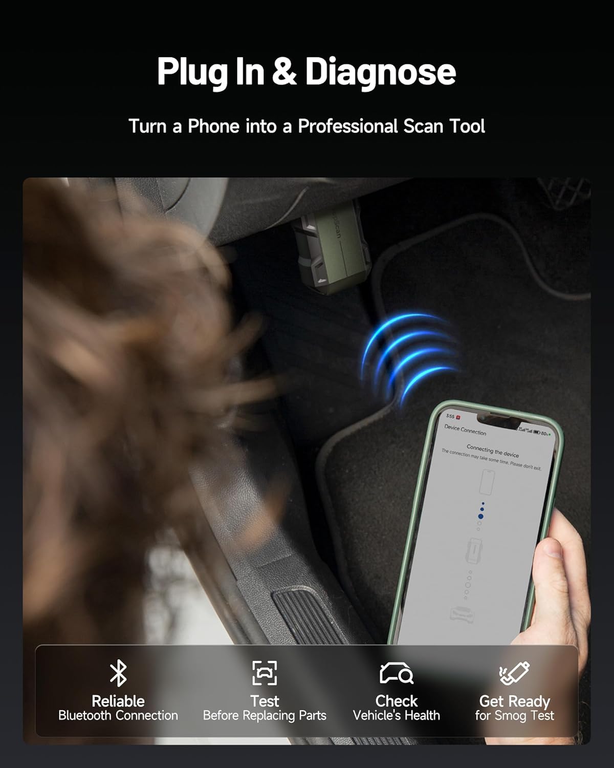 TOPDON TopScan Pro OBD2 Scanner Bluetooth, Bi-Directional Scan Tool for iPhone & Android with All System, 13+ Hot Reset Car Scanner, FCA AutoAuth, CAN-FD, AI Assistant, Upgraded TopScan Code Reader
