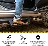 Vista 3 de Pasos RealTruck EpYx para Toyota 4Runner Longitud de cabina, acero, negro texturizado EXT10-TX Compatible con Toyota 4Runner 2010-2023