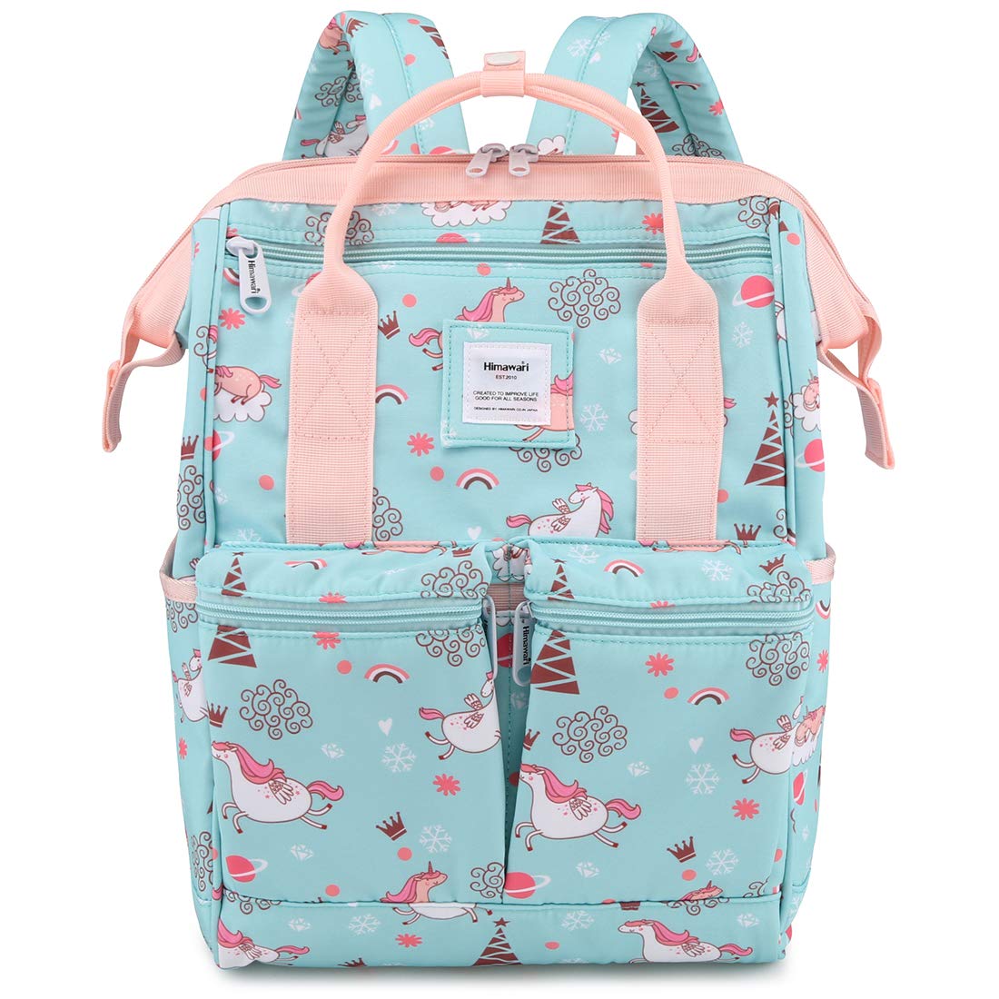 Himawari Backpack/Waterproof School Backpack 17.7" College Vintage Travel Bag for Women，Fits 15.6-17inch Laptop for Student