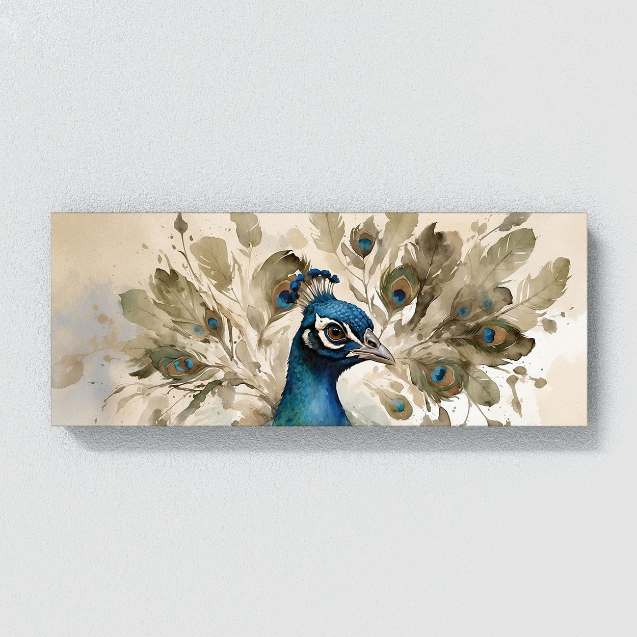 Sense Canvas Peacock Gaze 68 Canvas Art - Home Decor Wall Art
