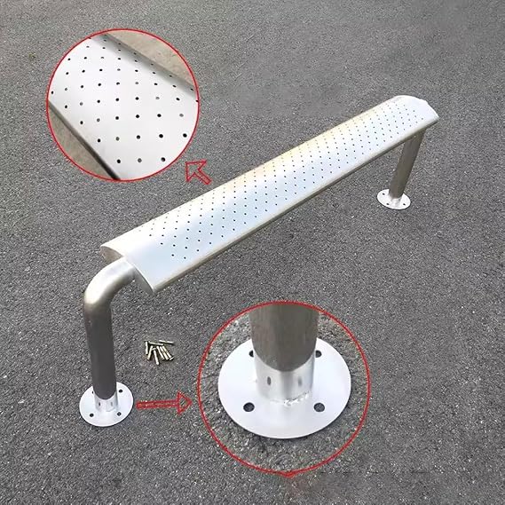 Outdoor Bench Stainless Steel Bench Park Chair Outdoor Bench Rest Bench Outdoor Bench Simple Waiting Bus Chair Outdoor Garden Bench