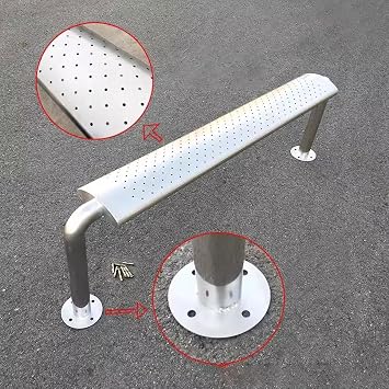 Outdoor Bench Stainless Steel Bench Park Chair Outdoor Bench Rest Bench Outdoor Bench Simple Waiting Bus Chair Outdoor Garden Bench