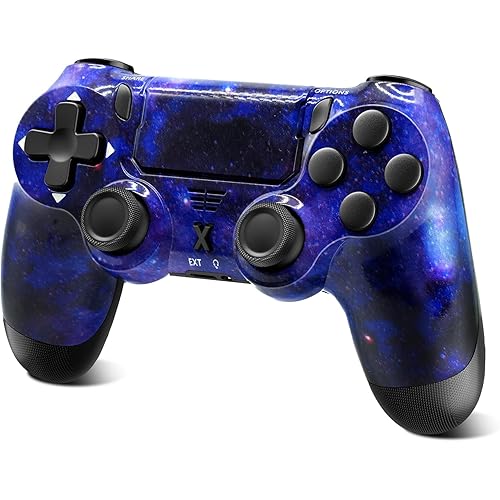 Puiseno Wireless Controller for PS-4, Dual Vibration Game Joystick/Motion Sensing/Touchpad/Speaker/3.5mm Audio Jack Headphone, Upgraded Six-Axis Sensor, Compatible with PS4/Slim/Pro Console/PC,STRAR