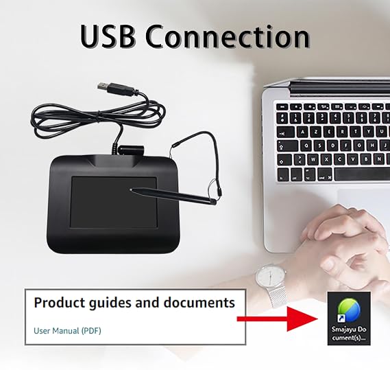 FP430S Electronic Signature Pad USB Signature Capture Pads for Computer Laptop with Windows 7,8,10,11,Signature Stylus Included,4.3inch LCD Color Display with LCD Backlits