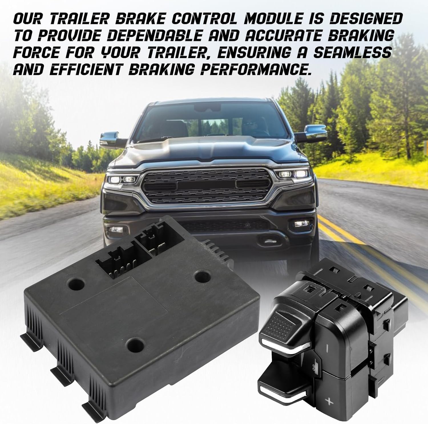 82215040AB Trailer Brake Controller Module w/Switch 82215040AC Fit for Dodge Ram 1500 2500 3500 4500 5500 2016 2017 2018, Trailer Brake Switch kit Fit for Ram 1500 Classic 2019