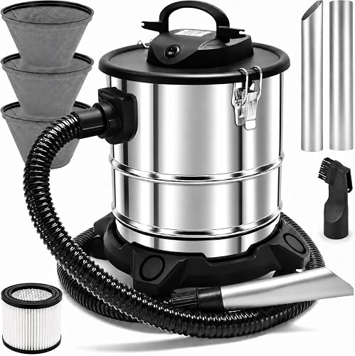 Aspirateur à Cendres 20 L 1650 W pour cheminée (Longueur du câbl 
