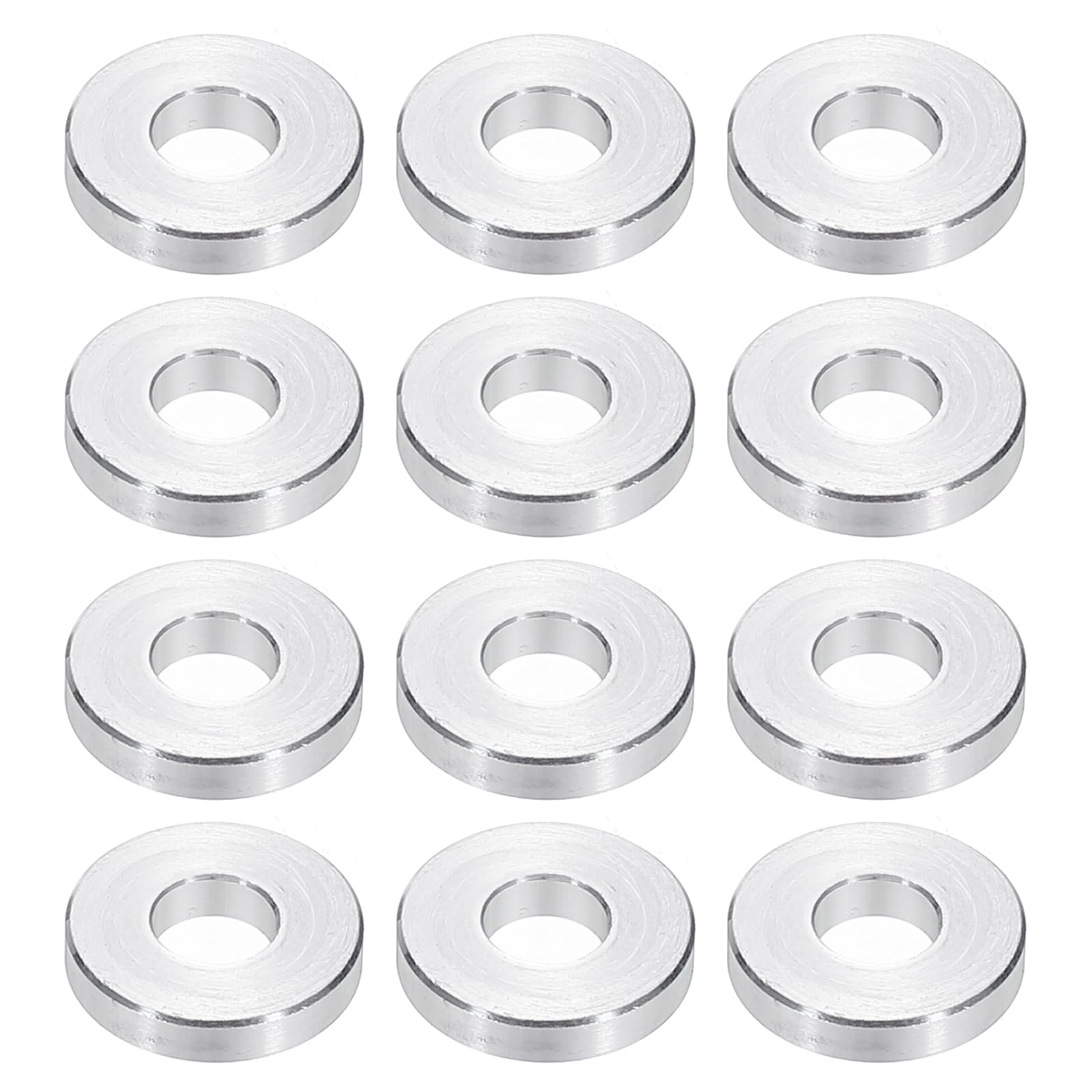 PATIKIL M6 Aluminum Spacers, 12pcs 1/4" x 5/8" Round Metal Spacers for 1/4 or M6 Screw Bolts