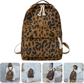 Fashion Leopard Print Backpack with Large Capacity for Students Wide Shoulder Straps, Comfortable Wearing, Suitable for School and Outdoor Use for School and Outdoor Use