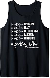 AOC Ted Yoho Speech Quote - Feminism Feminist Bad Bitch Tank Top