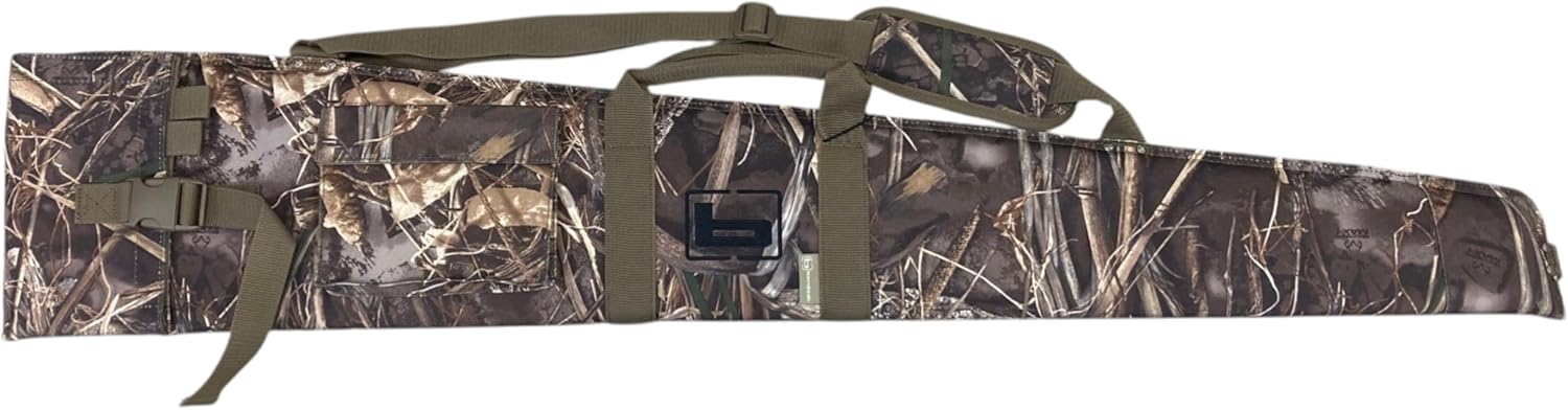 Banded Impact Floating Gun Case – 48" Waterfowl Shotgun Case - Padded Handles, Shoulder Strap, Side Storage Pocket – Heavy-Duty Weather-Resistant 900D, Non-Absorbing Foam, Buckle Closure
