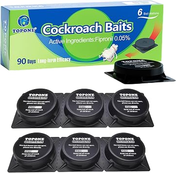 Cockroach Killer 6 PCS Cockroach Bait Station, Powerful attractant Against Cockroaches, Cockroach Repellent Roach Trap Cockroach Control Roach Killer