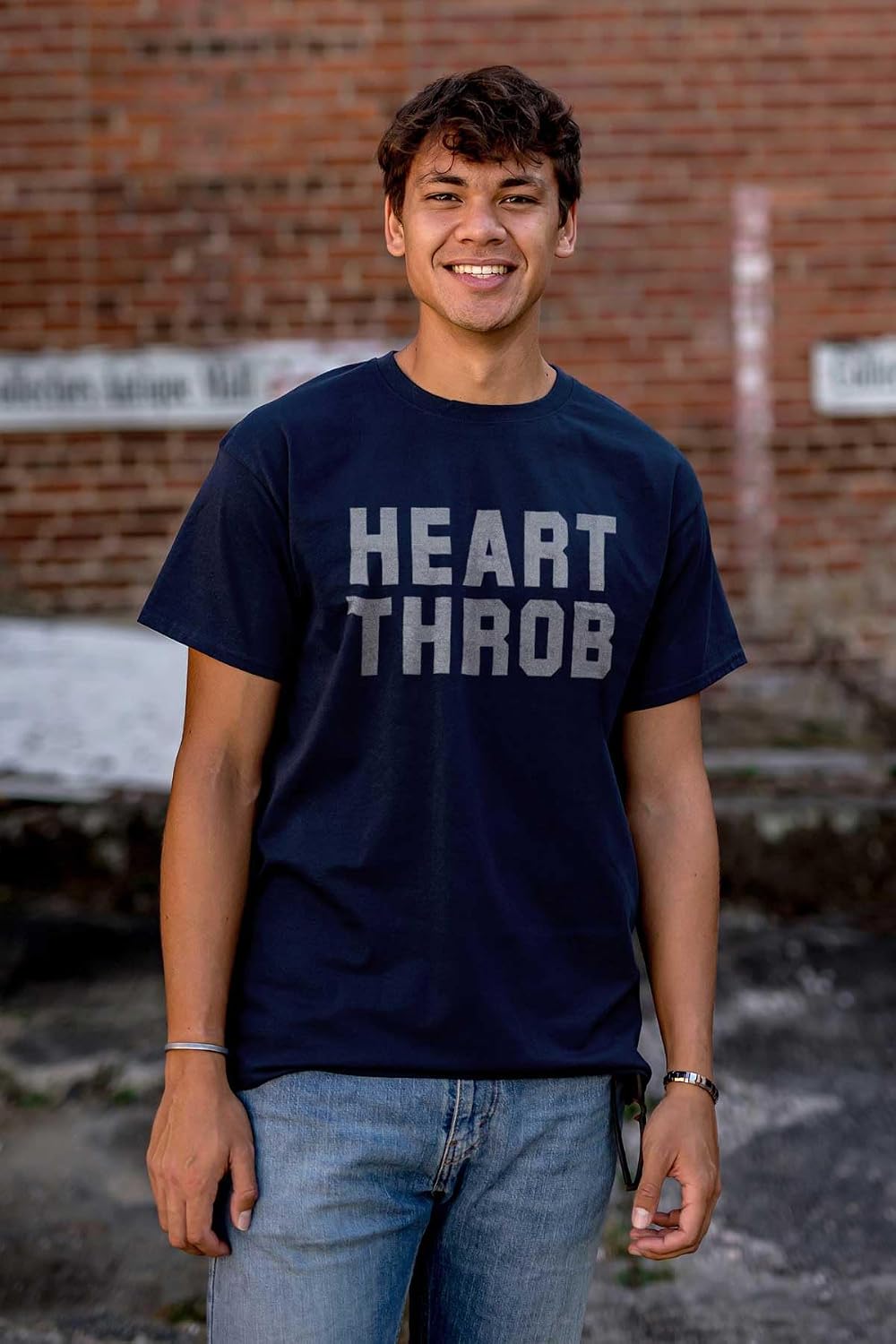 Heartthrob Funny Valentines Joke Mens Graphic T Shirt Tees