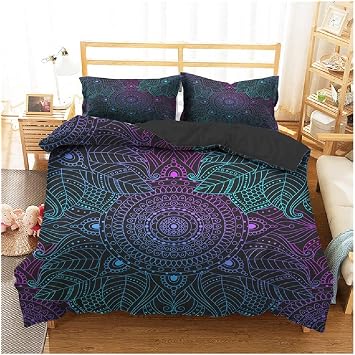 Bedding Set 3D Printed King Duvet Cover Bohemian Mandala Home Textiles for Adults Bedclothes with Pillowcase Bed Sheet Queen Quilt Cover US King