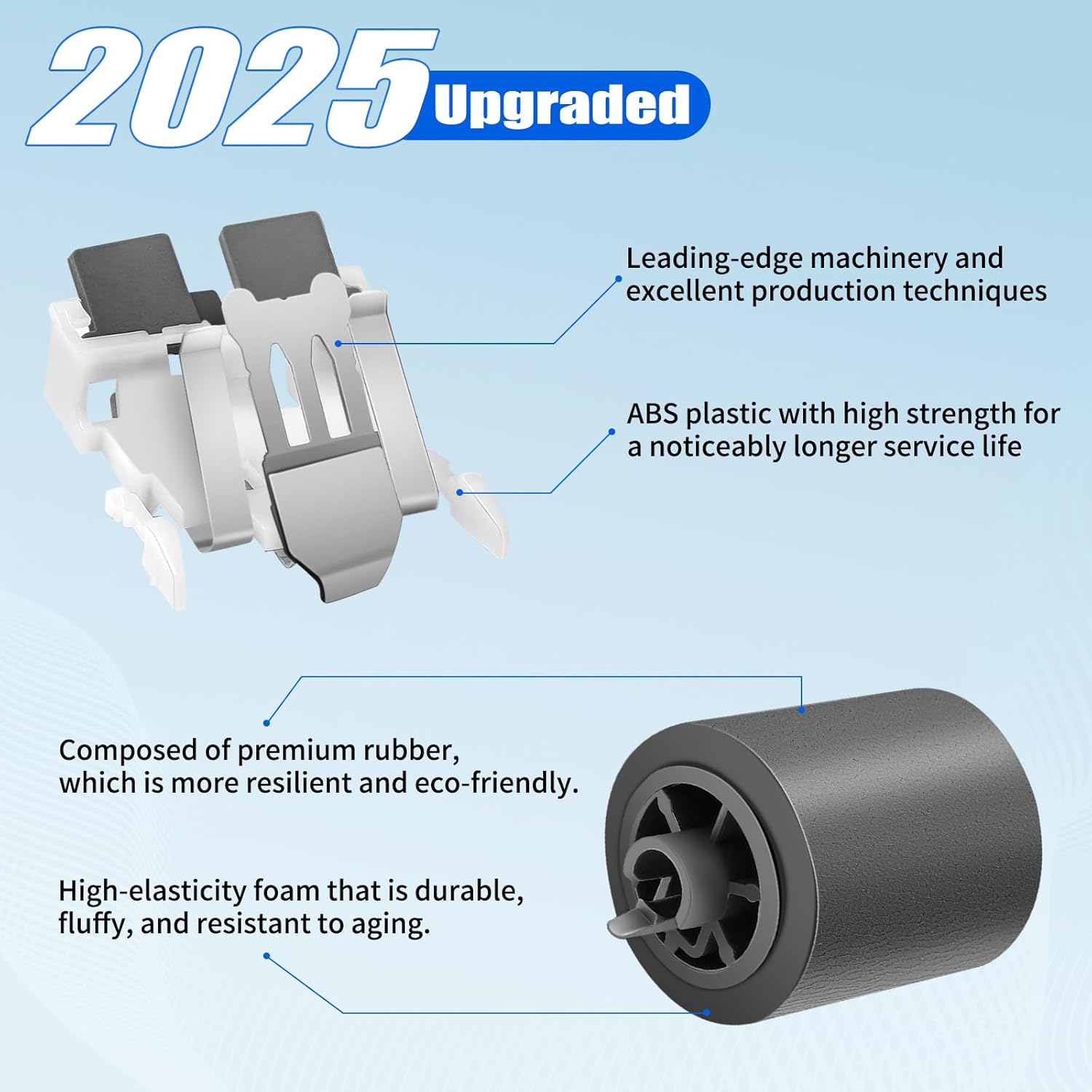 PA03586-0001 PA03586-002 Pick Roller and Pad Assembly [2026 New Version] for Fujitsu S1500 Roller S1500M Fi-6110 N1800 Scanners - Image 4