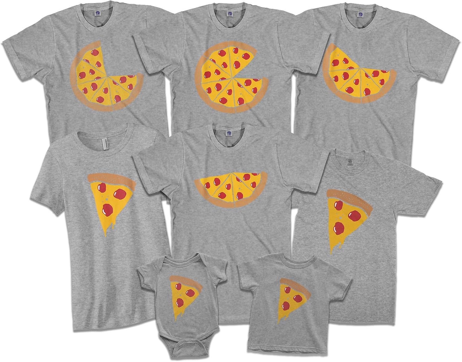 Pizza Pie & Slices | Mom Dad Baby Son Daughter Matching Family Shirts Set