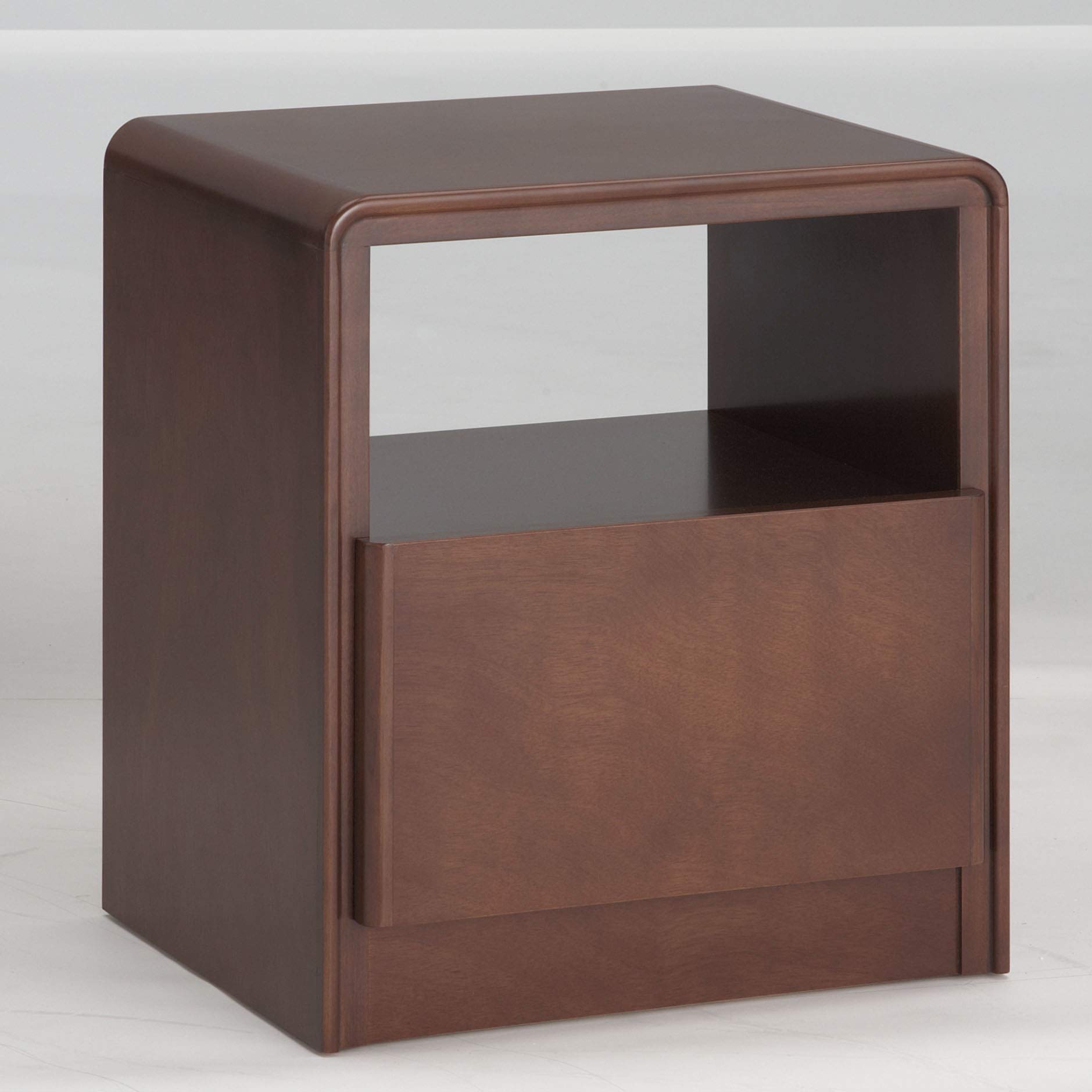 フランスベッド 天然木 ナイトテーブル サイドテーブル 2段チェスト