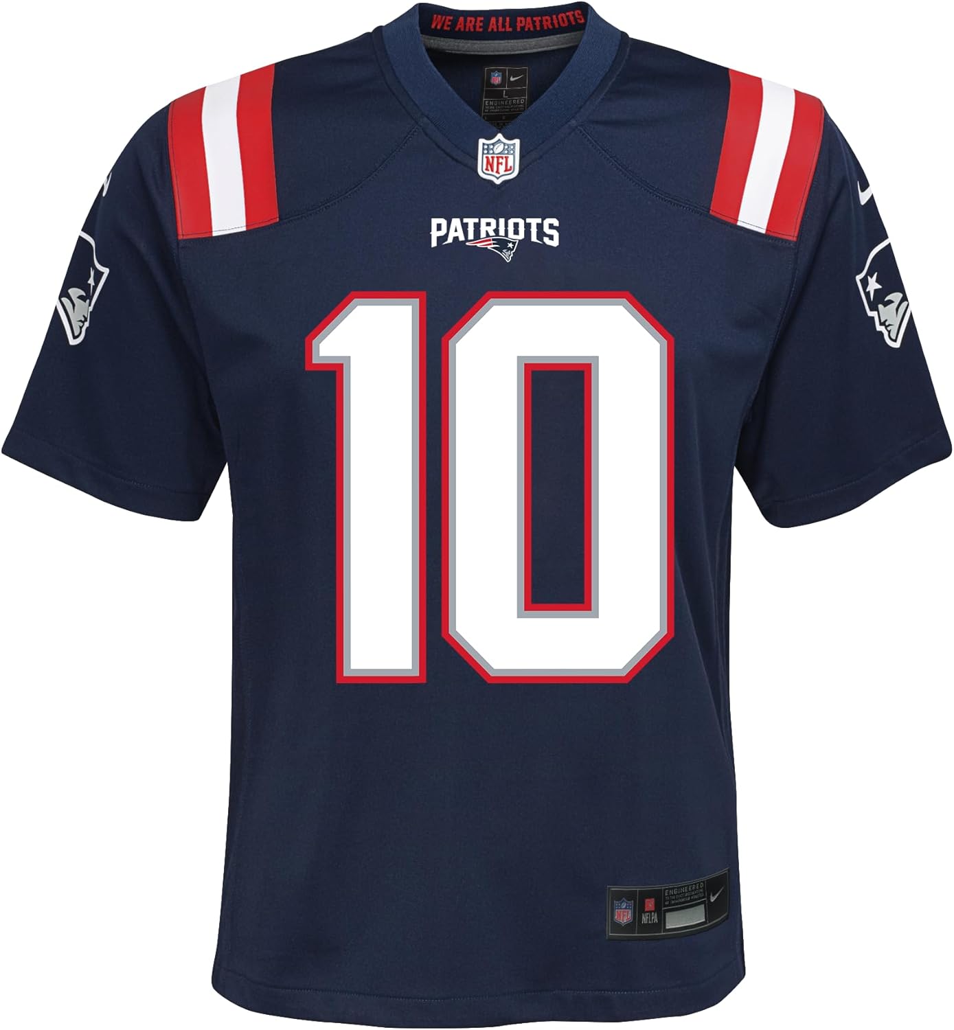 Nike Drake Maye #10 New England Game Day Replica Player Jersey - Youth Boys (8-20)