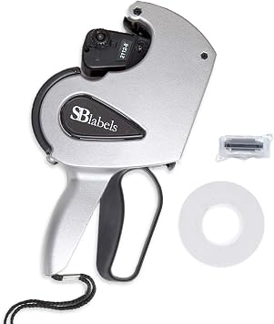 SBLabeler Date Gun/One Line Date Gun and Labels/Pre-Loaded Roll of White Labels and Instruction Sheet