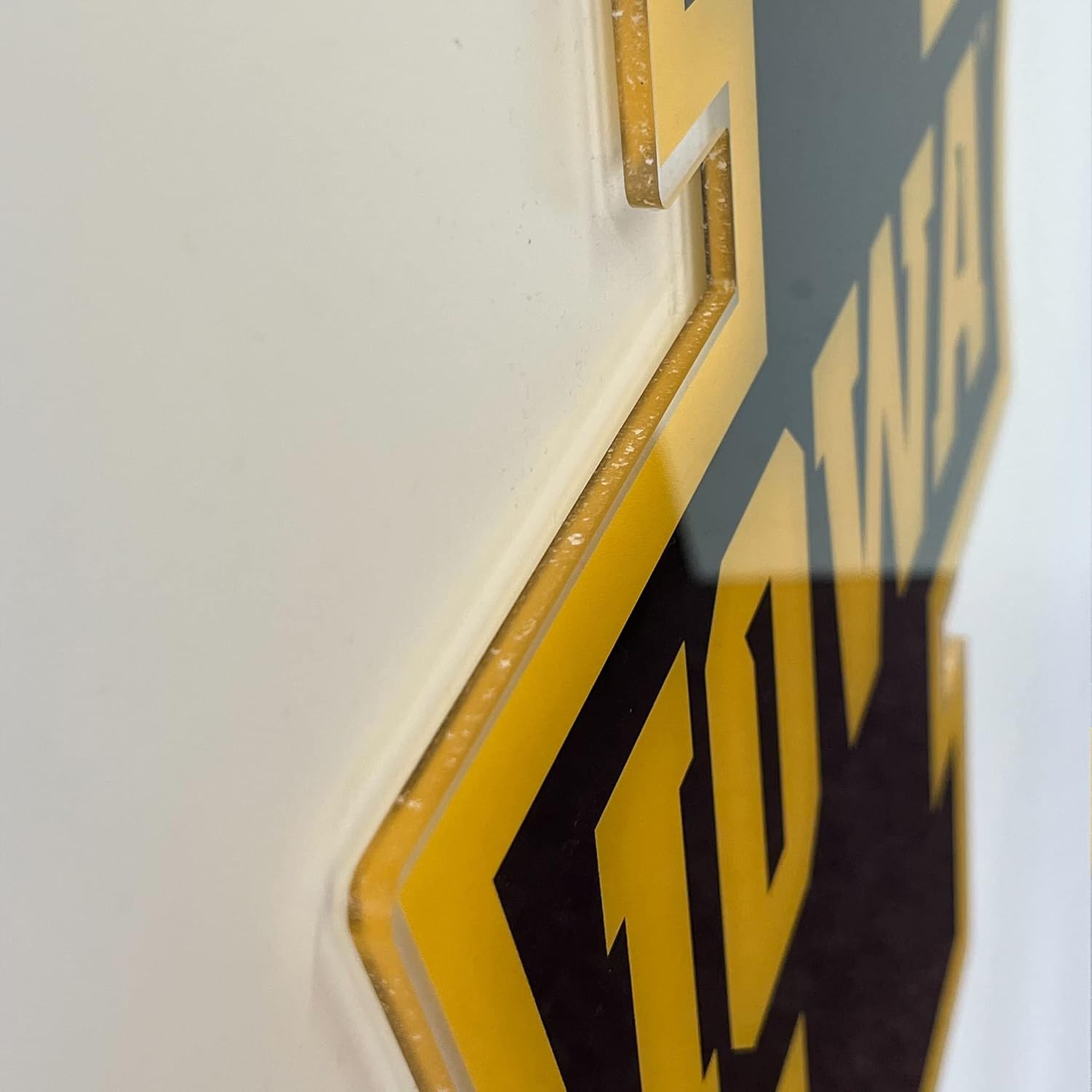 VictoryStore Iowa Hawkeyes Acrylic Wall Decoration, Iowa Mark Dimensional Acrylic Wall Art, Waterproof, UV-Safe Inks, Indoor or Outdoor Man Cave Decorations, Made In Iowa